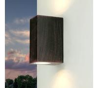 Applique Murale Extérieure IP44 GU10 Marron Aluminium Up Down Pour Cour Terrasse