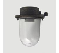Applique Murale Extérieure IP64 Laiton Massif Verre E27 H: 18 Cm Maritime Lampe