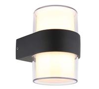 Applique murale extérieure Lampe de façade Lampe d'entrée LED aluminium anthracite mat IP44 H 13 cm