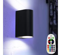 Applique Murale Extérieure Lampe De Jardin Murale Up Down Télécommande RGB LED