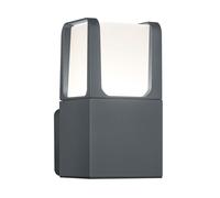 Applique murale extérieure Lampe de terrasse anthracite Lampe de jardin moderne, applique murale de maison IP54, acrylique aluminium, 1x LED 6W 650lm 3000K blanc chaud, LxlxH 15x10x22 cm