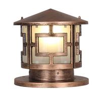 Applique murale extérieure, lampe pilier en aluminium antique, éclairage paysager de porche, lampe étanche pour villas, cour, entrée de parc, lampe sur poteau de colonne (Taille : 40 cm (Bronze 40 cm