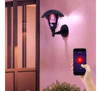 Applique Murale Extérieure Lampe RGB LED Dimmable Smart Noir Lampe De Porte