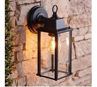 CGC Lighting applique murale exterieur lanterne en verre biseauté porche intérieur (Noir)