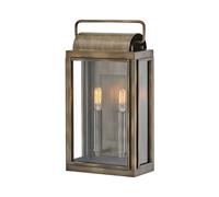 Applique Murale Extérieure Lanterne Verre Clair Bronze Aluminium Balcon E27 IP44