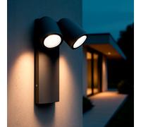 Applique Murale Extérieure LED 12W Aluminium Abel 2 Spots