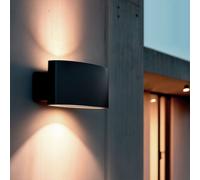 Applique Murale Extérieure LED 15W Éclairage Rectangulaire Noire Aluminium Mash