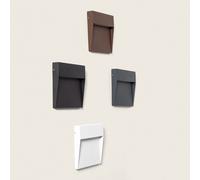 LEDKIA LIGHTING Applique Murale Extérieure LED 6.5W CCT Sélectionnable Seleccionable en Saillie Carrée Jade Noir