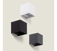 Applique Murale Extérieure Led 6w Aluminium Éclairage Double Face Eros 2700k Blanc Blanc Chaud