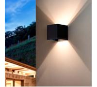 Applique Murale Extérieure LED 6W Éclairage Double Face New Eros 2700K Noir Blanc chaud