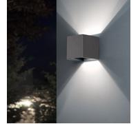 Applique Murale Extérieure LED 6W Éclairage Double Face New Eros 4000K Blanc neutre Gris Clair