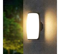 Applique Murale Extérieure Led Baska, Étanche Ip65, Avec Abat-Jour En Acrylique Blanc Et Fixation Murale En Métal Noir. Idéale Pour Porche, Entrée, Terrasse Ou Jardin./4500K