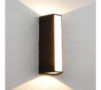 Applique Murale extérieure LED intégrée 3 000 K, imperméable et Lumineuse, Style Moderne, Noire, pour Porche, Patio, Garage
