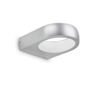 Applique murale extérieure LED pour façades, 7,5 W, IP44, couleur 4000 K, argent