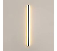 Applique Murale extérieure Longue, étanche IP65, luminaire linéaire pour Porche, Fixation Murale, Bande métallique Noire, pour Jardin, Couloir, Chambre, encadrement de Porte.
