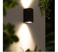 TechBrey Applique Murale Extérieure Miseno Éclairage Double Face Noire Noir 88 mm Noir