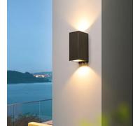 Applique Murale Extérieure Moderne, Lumière Blanc Chaud 3000K, Éclairage Vers Le Haut Et Vers Le Bas, Étanche Et Antirouille, Idéale Pour Les Allées, Balcons, Jardins Et Murs.