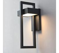 Applique Murale Extérieure Noir Imperméable Extérieur LED Lampe Murale Finition Antirouille Corps De Lumière En Aluminium Pour Porte D'entrée De Porche De Jardin 110-240V,White light,big