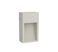 Applique Murale Extérieure Rectangulaire En Ciment Et Aluminium, Luminaire À Del/Blanc