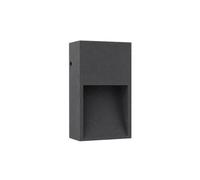 Applique Murale Extérieure Rectangulaire En Ciment Et Aluminium, Luminaire À Del/Noir