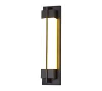 Applique murale extérieure simple et longue, étanche, style moderne, en acier inoxydable, pour balcon, couloir, porte d'entrée, garage, villa, portail, éclairage LED exté(Warm Light3000k-100cm/39in)