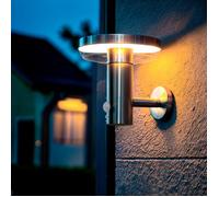 Applique Murale Extérieure Solaire LED 5W Aluminium avec Détecteur de Mouvement Barton Argent