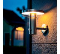 Applique Murale Extérieure Solaire LED 5W Aluminium avec Détecteur de Mouvement Barton Argent