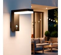 LEDKIA LIGHTING Applique Murale Extérieure Solaire LED Aluminium avec Détecteur de Mouvement Goran Noir