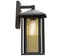 Applique murale extérieure style lanterne vintage, luminaire industriel antique, étanche, douille E27, 38 cm de hauteur, en aluminium. Éclairage extérieur idéal pour villa, terrasse, porche ou jardin