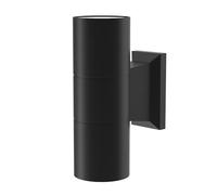 Applique murale extérieure, style moderne, armature en aluminium couleur noir, cylindre de plafond en aluminium couleur noir, pour maison, escalier, terrasse 2 ampoules excl. 2xGU10 IP54 230V