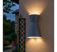 Applique Murale Exterieure Up & Down Spot IP44 Terrasse Verre Satiné 3X LED
