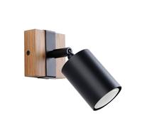 APPLIQUE MURALE FAGER 1 GU10 BOIS NOIR SOLLUX SL.1343
