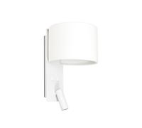 Applique Fold Avec Liseuse Led, Blanche Blanc