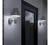 Applique Murale Feu Avant Balcon LED Aluminium Gris Extérieure Jardin 2er Set