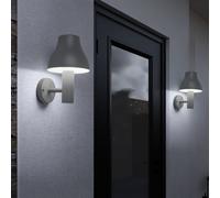 Applique Murale Feu Avant Balcon LED Aluminium Gris Extérieure Jardin 2er Set