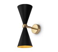 Applique Murale Flexible Métal Or Noir H:32 E14 Chambre À Coucher