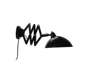 Applique Murale Futura avec Bras Articulé , Noir Mat et Blanc