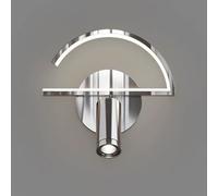 Applique Murale géométrique, Applique Murale linéaire en métal avec Spot de Lecture orientable à 350°, Applique Murale LED Moderne, Lampes de Chevet, Design Minimaliste