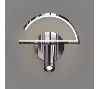 Applique Murale géométrique, Applique Murale linéaire en métal avec Spot de Lecture orientable à 350°, Applique Murale LED Moderne, Lampes de Chevet, Design Minimaliste
