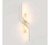 Applique Murale géométrique linéaire, Lampe Murale Ultra-Fine en métal avec Abat-Jour en Acrylique, LED Moderne - 3000 K, éclairage d'ambiance décoratif Mural en Bande, Lampes murales de Couloir