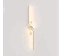 Applique Murale géométrique linéaire, Lampe Murale Ultra-Fine en métal avec Abat-Jour en Acrylique, LED Moderne - 3000 K, éclairage d'ambiance décoratif Mural en Bande, Lampes murales de Couloir