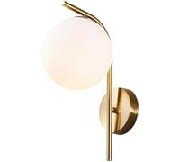 Applique Murale Globe en Verre Transparent avec Base en métal, Lampe Murale d'intérieur créative, élégante pour Chevet, Couloir, Salon et Chambre.