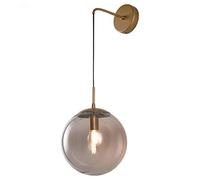 Applique Murale Globe en Verre Vintage Industriel, Applique rétro à sphère Claire for Chambre Coucher et Couloir(Grey)