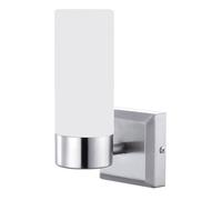 Applique Murale - Globo Lighting - Nickel Mat - Verre - 8x15.5 cm - IP44 - E14 40W