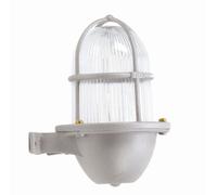 Applique Murale Grise IP64 En Laiton Massif En Verre E27 H: 18 Cm Porte D'Entrée