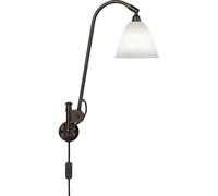 Applique Murale Gubi Bestlite BL6 en Laiton Noir et Porcelaine