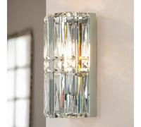 Applique Murale H: 25 Cm Chromé E14 Allongée Art Déco Up Down Lampe Intérieure
