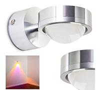 Applique murale Harare avec filtre magenta - Spot LED finitions métal chromé et design contemporain - Applique LED originale parfaite pour couloir, chambre, salon