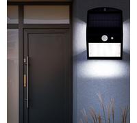 Applique murale applique murale maison lampe solaire lampe solaire, batterie de détecteur de mouvement étanche IP44, noir, LED 1,5W 220Lm blanc neutre, LxlxP 14,5x9,6x7,9cm