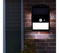 V-TAC Lampe murale LED 1,5 W, avec panneau solaire et capteur, noir